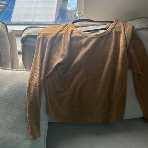 Simple knit shirt long sleeve